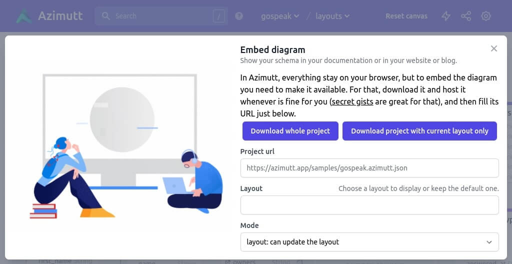 Azimutt embed setup